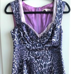 NANETTE LEPORE animal print silk Sheath dress 4